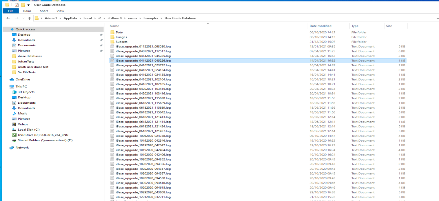 iBase 9.x upgrade log